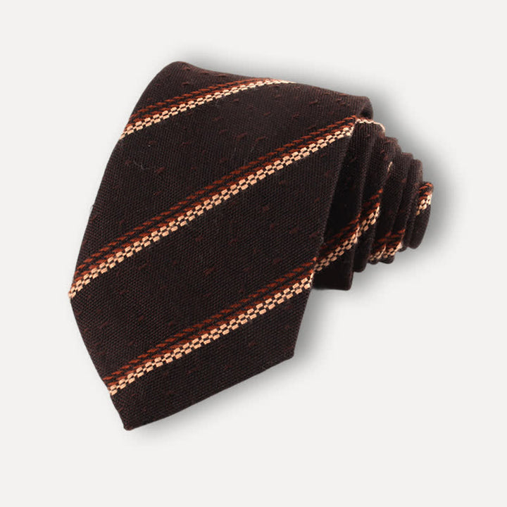 Weicher britischer Herrenkrawatte mit Wollstruktur und Streifen - Stil #8 - image 9
