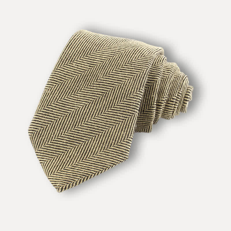 Weicher britischer Herrenkrawatte mit Wollstruktur und Streifen - Stil #1 - image 2