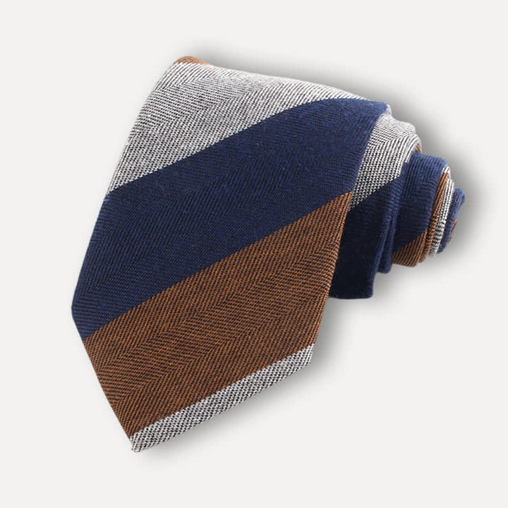 Weicher britischer Herrenkrawatte mit Wollstruktur und Streifen - Stil #3 - image 4