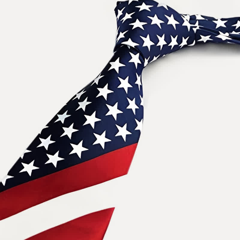 Herrenkrawatte mit Flaggen, Sternen und Streifen