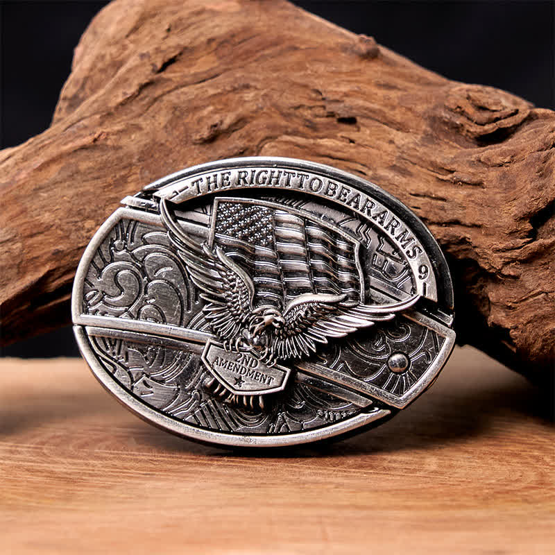 Herren DIY Adler USA Flagge Verstecktes Klappmesser Ledergürtel - Adler - Ohne Gürtel - Nicht im Lieferumfang enthaltener Gürtel - image 0