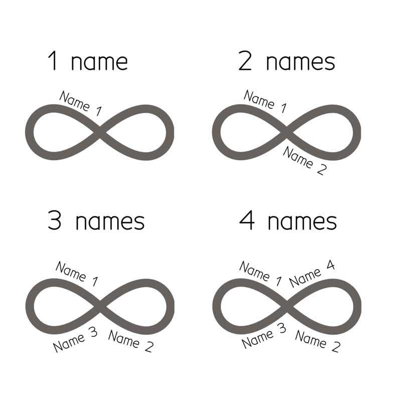 Infinity Note Ledergürtel mit individueller Namensschnalle