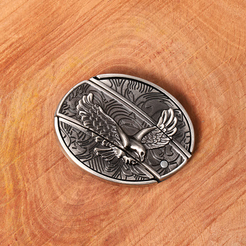 Herren DIY Soaring Eagle Verstecktes Klappmesser Ledergürtel - image 4