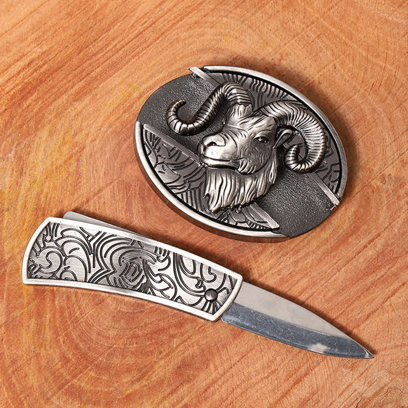 DIY Ziegenledergürtel für versteckte Klappmesser für Herren