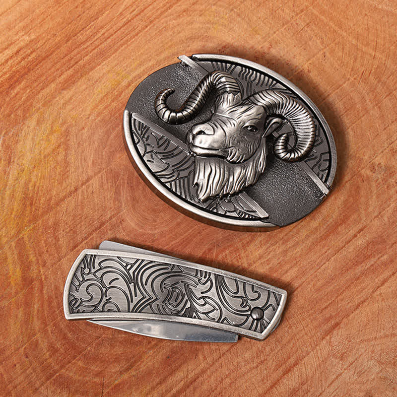 DIY Ziegenledergürtel für versteckte Klappmesser für Herren