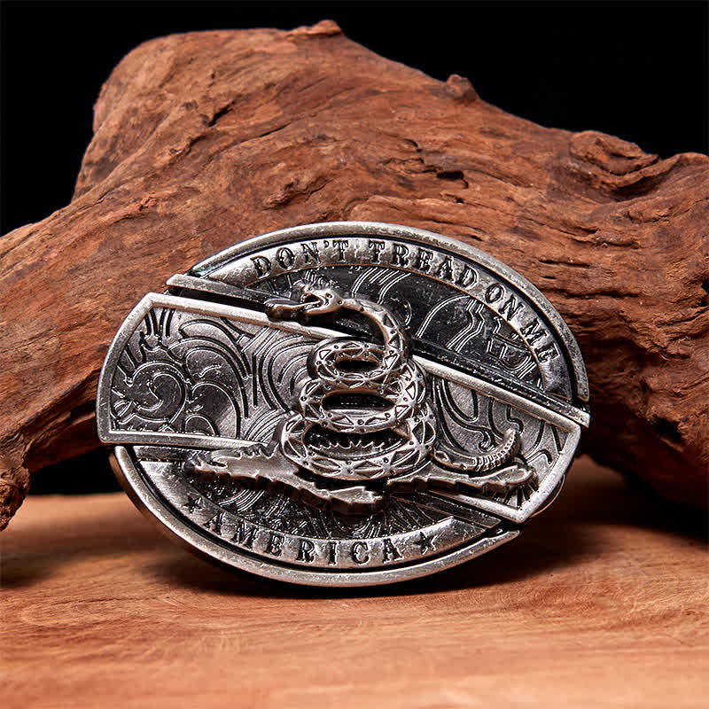 Herren DIY Black Mamba Verstecktes Klappmesser Ledergürtel - Schwarze Mamba - Ohne Gürtel - Nicht im Lieferumfang enthaltener Gürtel - image 0