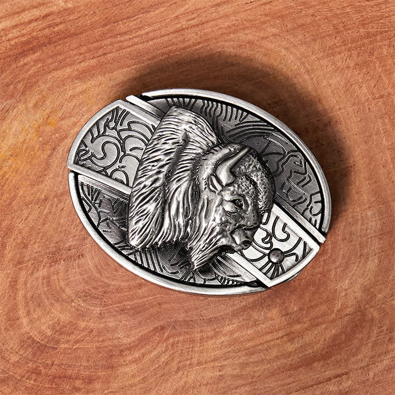 DIY Bison Verstecktes Klappmesser Ledergürtel für Herren