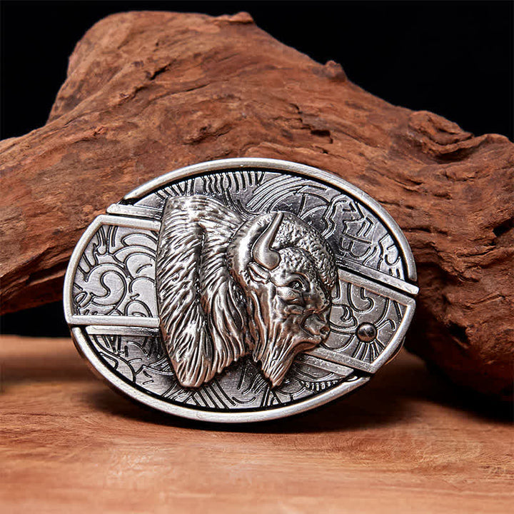 DIY Bison Verstecktes Klappmesser Ledergürtel für Herren