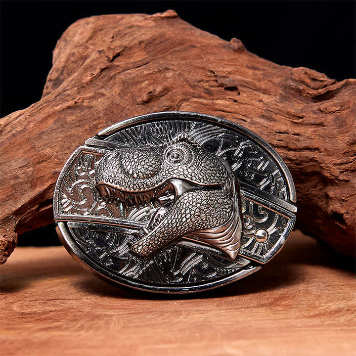 DIY Ledergürtel für Herren mit verstecktem Dinosaurier-Klappmesser