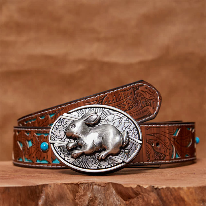 DIY-Ledergürtel für Herren mit verstecktem Kaninchen-Klappmesser