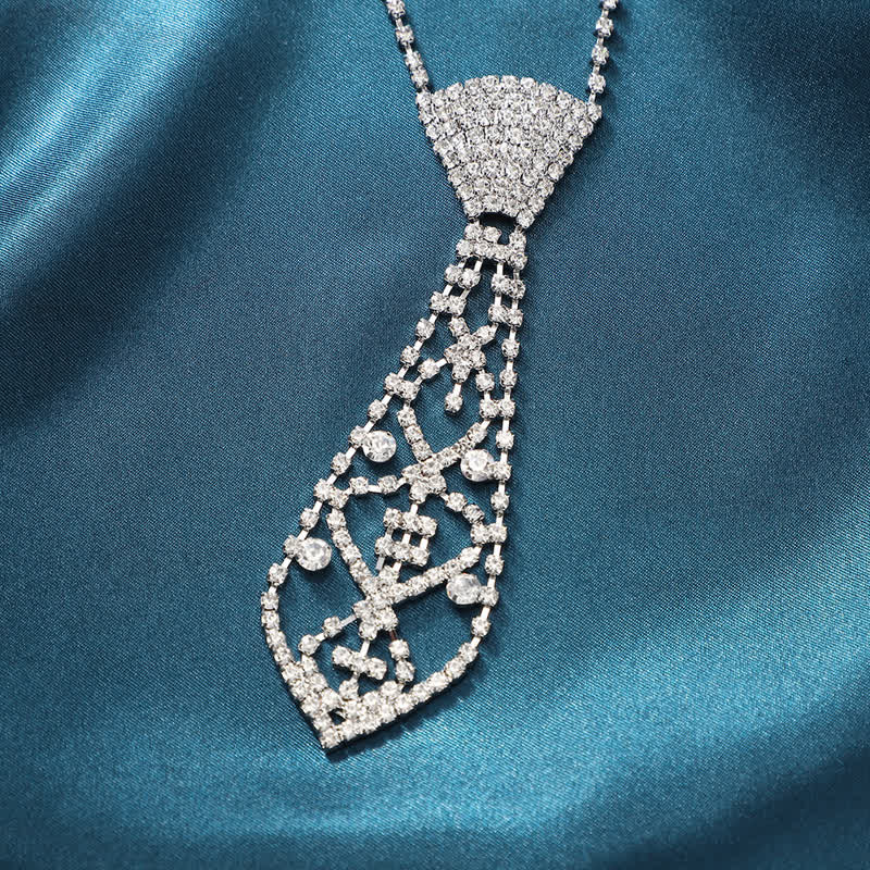 Kristall Strass Party Schmuck Kreative Krawatte Halskette