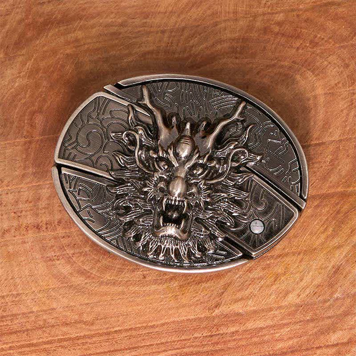 DIY Brave Dragon Verstecktes Klappmesser Ledergürtel für Herren