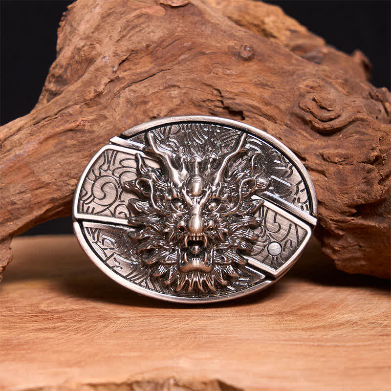 DIY Brave Dragon Verstecktes Klappmesser Ledergürtel für Herren