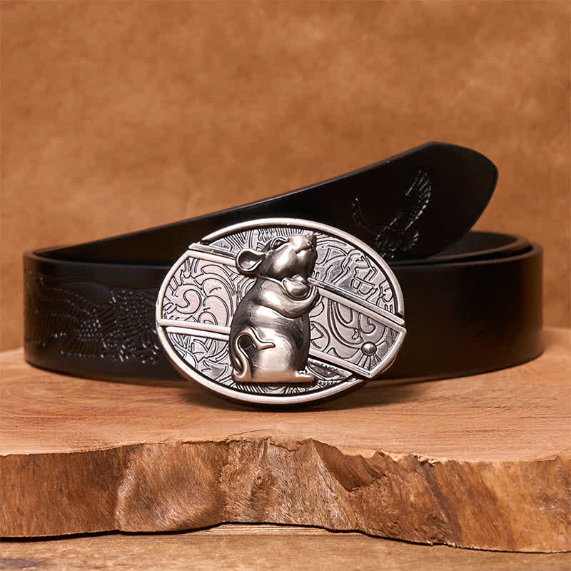 Herren DIY Hamster verstecktes Klappmesser Ledergürtel