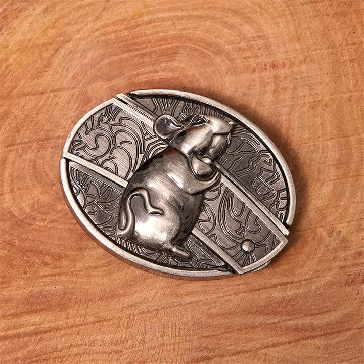 Herren DIY Hamster verstecktes Klappmesser Ledergürtel