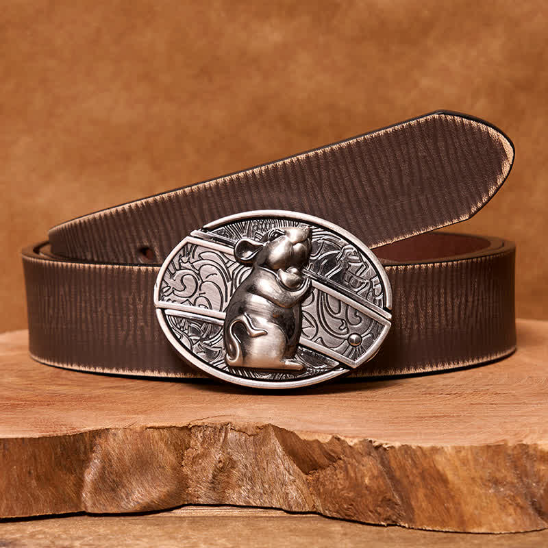 Herren DIY Hamster verstecktes Klappmesser Ledergürtel