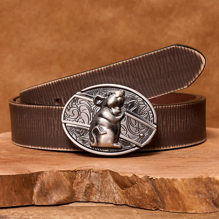 Herren DIY Hamster verstecktes Klappmesser Ledergürtel