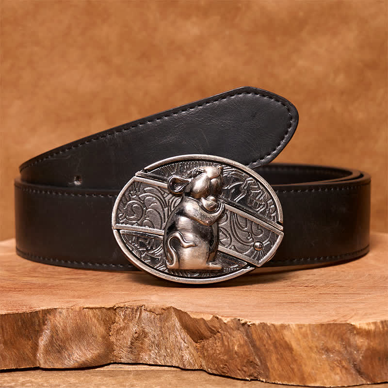 Herren DIY Hamster verstecktes Klappmesser Ledergürtel