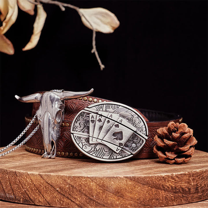 Western Gadget DIY Versteckte Messerschnalle Longhorn Bull Anhänger Bundle Set