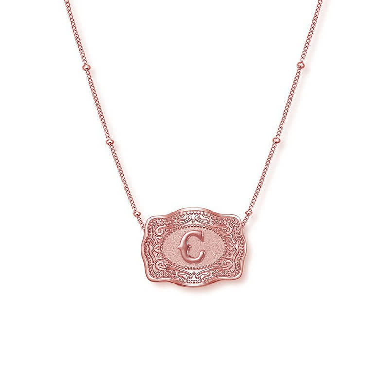 Roségoldene Halskette mit Mini-Anfangsbuchstaben