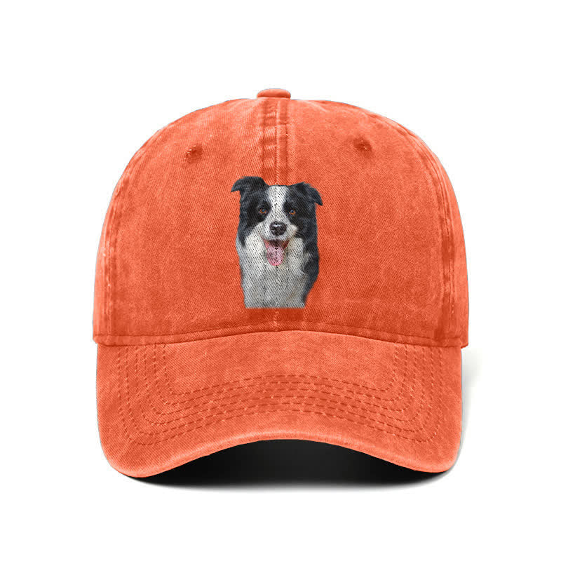 Schwarze Border Collie Hundeliebhaber Verstellbare Baseballkappe
