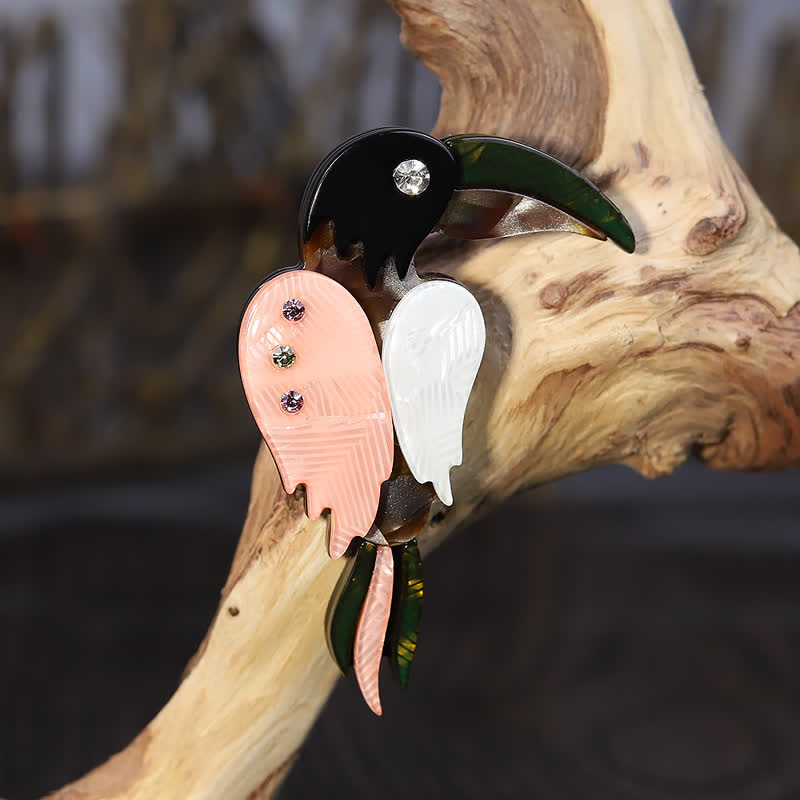 Cartoon Specht Vogel Handgemachte Acryl Brosche - image 3