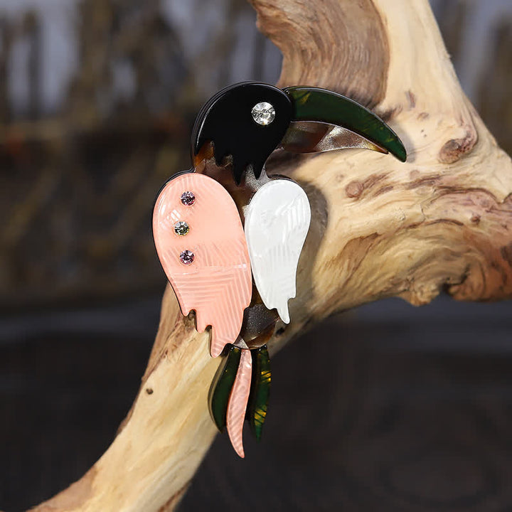 Cartoon Specht Vogel Handgemachte Acryl Brosche - image 3