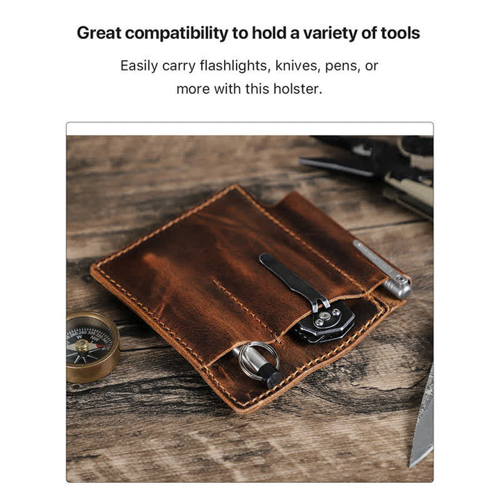 Retro Leder EDC Pocket Organizer Gürteltasche - image 4