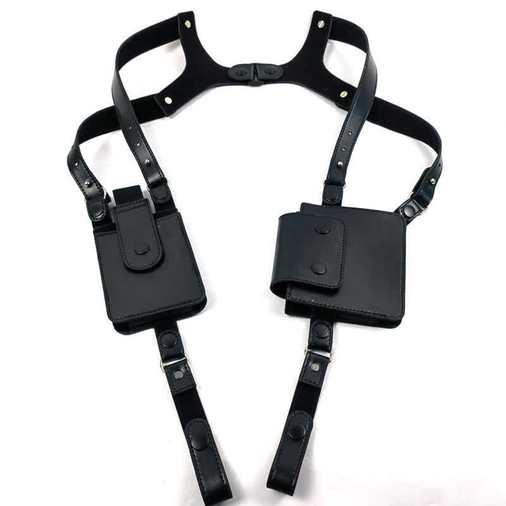 Sport-Doppelpack-Unterarm-Schultertasche mit Gürtelschlaufe - Schwarz - image 1
