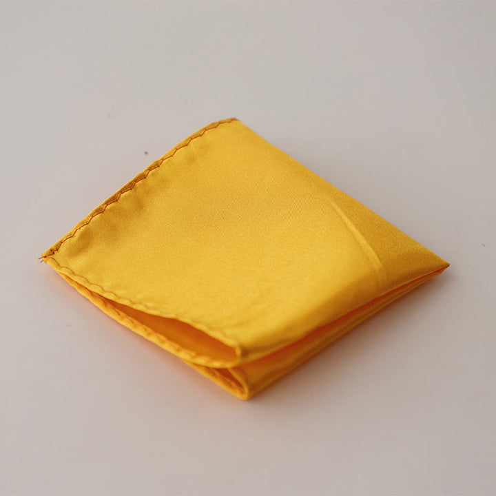 Schlichtes, einfarbiges Einstecktuch für Herren für Hochzeiten und Partys - Gold - image 33