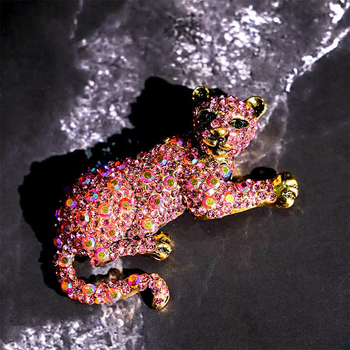 Majestic Tiger – Große, luxuriöse Brosche mit funkelnden Strasssteinen für Herren - image 18