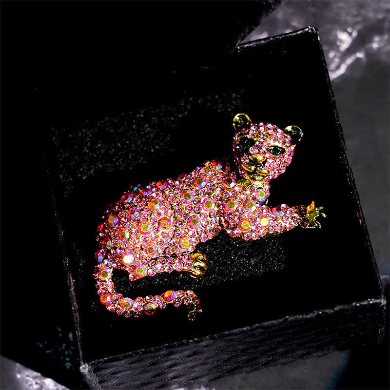 Majestic Tiger – Große, luxuriöse Brosche mit funkelnden Strasssteinen für Herren - image 19