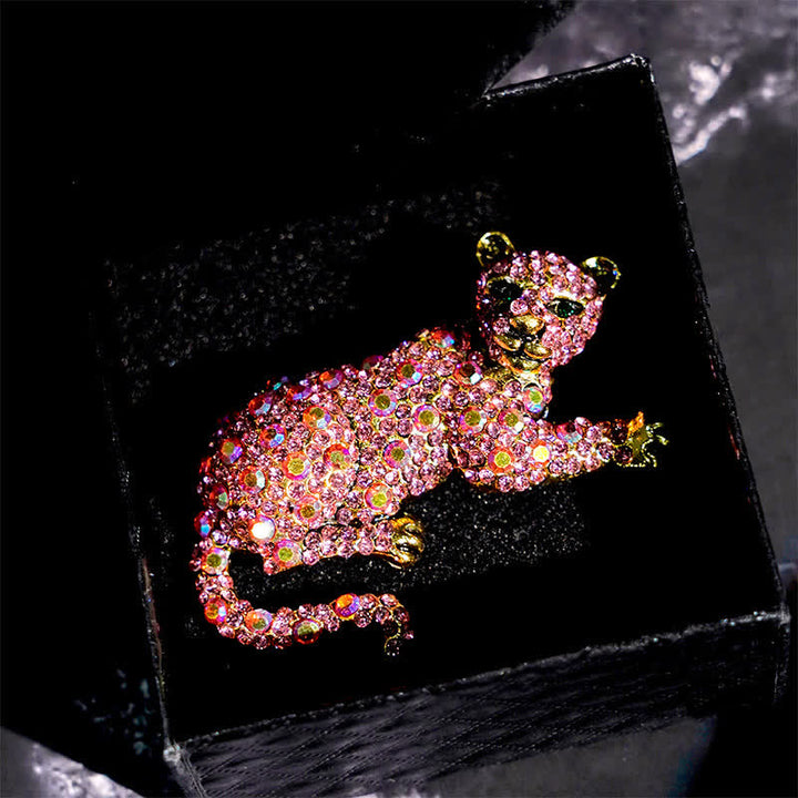 Majestic Tiger – Große, luxuriöse Brosche mit funkelnden Strasssteinen für Herren - image 19