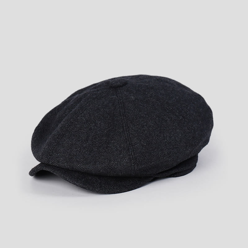 Unisex Winter Retro Personalisierte Baskenmütze - Schwarz - M (22"-22 7/8") - image 2