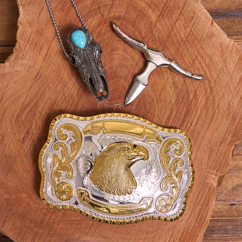 Adlerkopf DIY Gürtelschnalle Türkis Longhorn Bull Anhänger Bundle Set - image 2