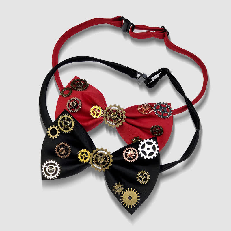 Fliege mit Steampunk-Zahnradverzierung im Industrial-Ästhetik-Stil - image 5