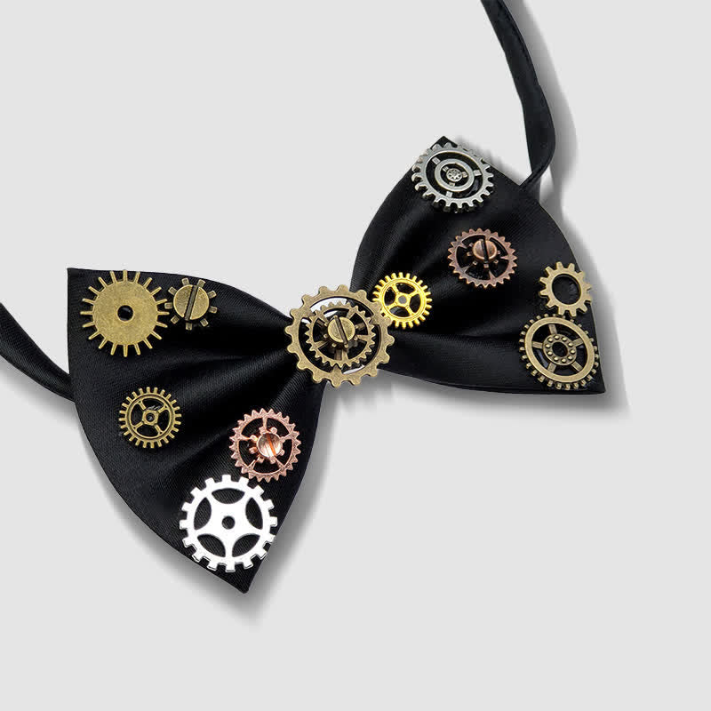 Fliege mit Steampunk-Zahnradverzierung im Industrial-Ästhetik-Stil - image 2