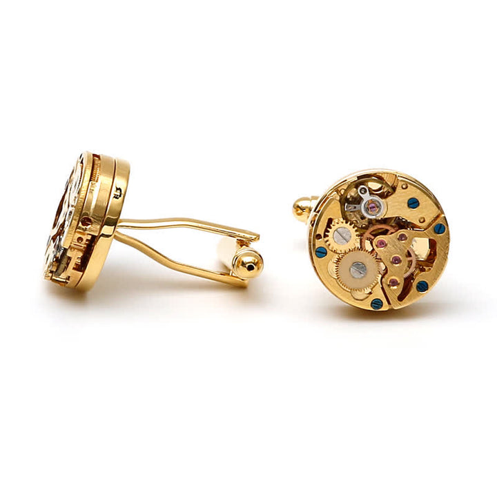 Exquisite goldene mechanische Steampunk-Zahnrad-Manschettenknöpfe - image 7