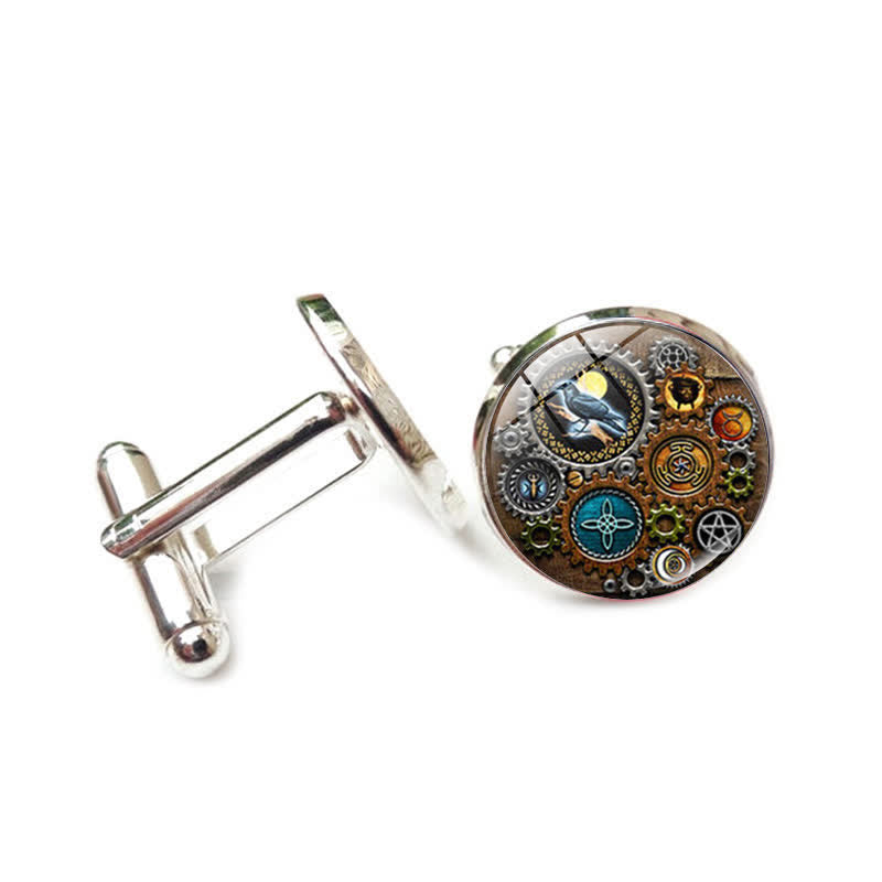 Manschettenknöpfe im Steampunk-Stil mit Zahnrädern im Vintage-Stil - Stil Nr. 10 - image 13