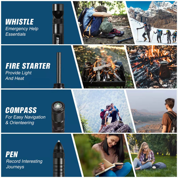 Multifunktionales Outdoor-Überlebenswerkzeug Taktischer Stift EDC-Werkzeug - image 3