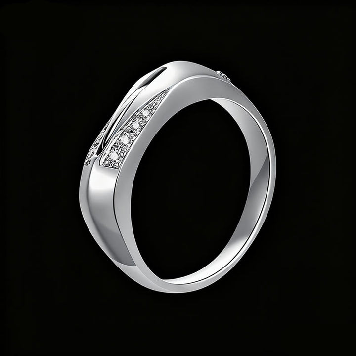 Modisches verstecktes Selbstverteidigungsmesser mit diamantbesetztem Ring - Silber - #8 - image 2
