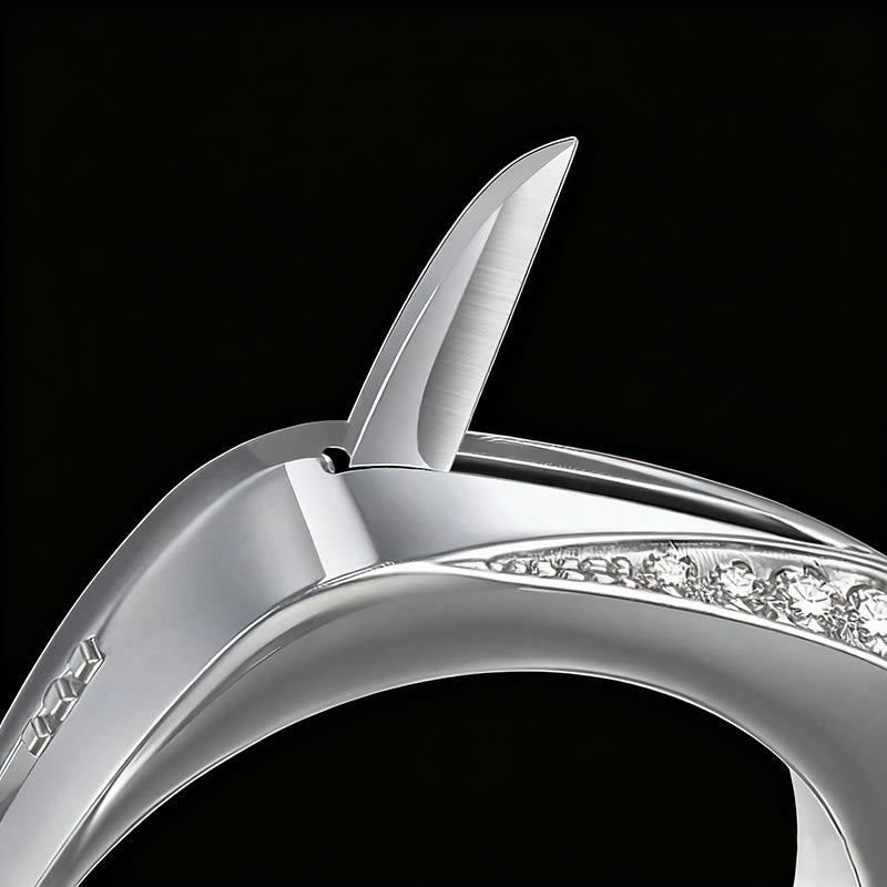Modisches verstecktes Selbstverteidigungsmesser mit diamantbesetztem Ring - image 3