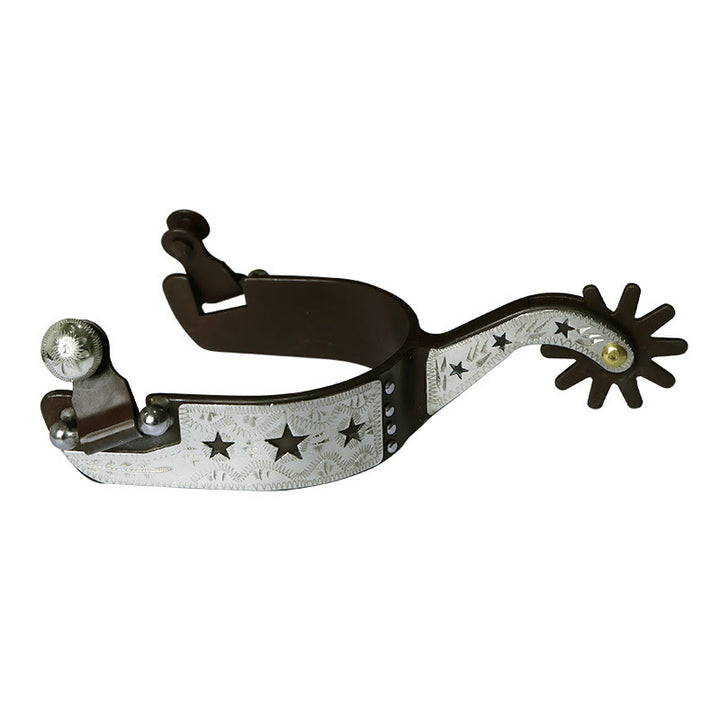 Weiße Kupferschnallen und Sterne Cowboy Sporen mit Ausrüstung - Silber - image 0
