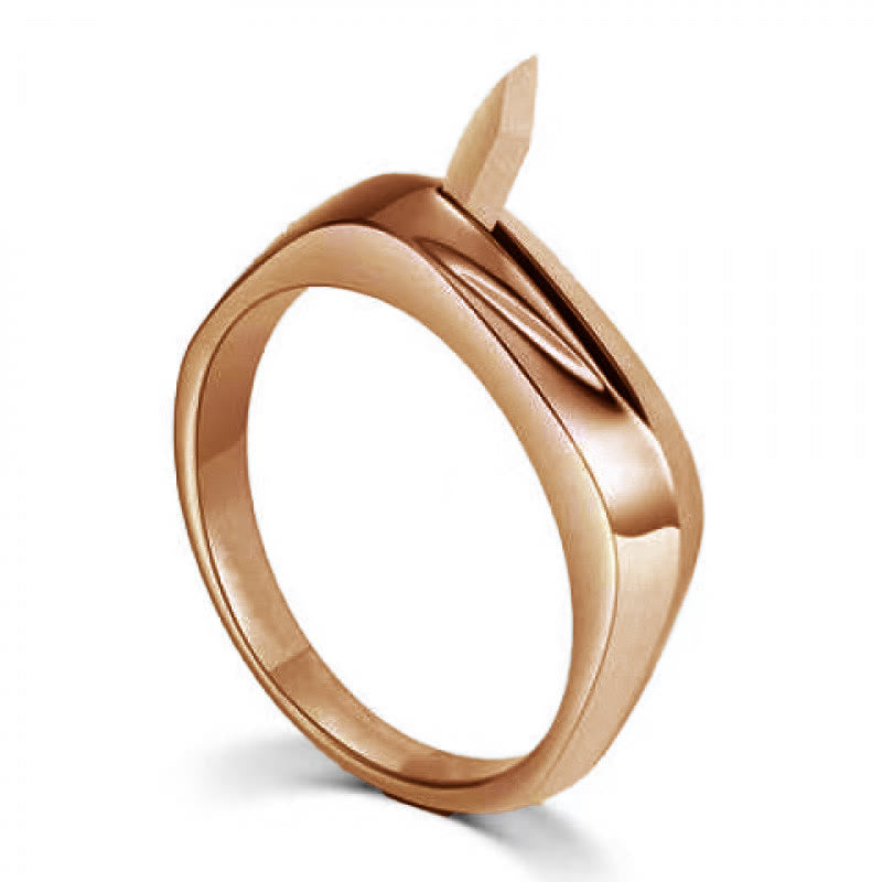 Outdoor-Reise-Selbstverteidigungswerkzeug Versteckter Messerring - Roségold - image 3