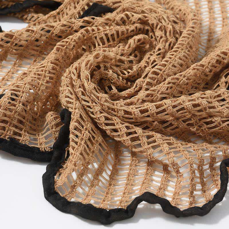 Eleganter Strickschal mit ausgehöhltem Design - image 10