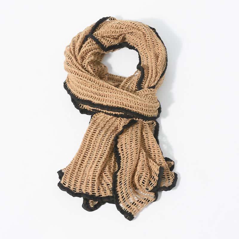 Eleganter Strickschal mit ausgehöhltem Design - image 9