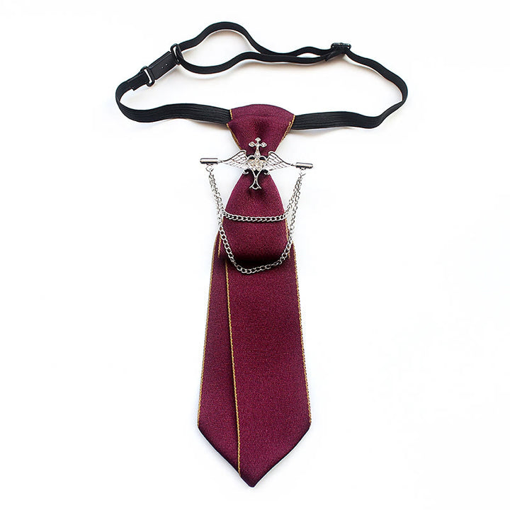 Angel – Vorgebundene Unisex-Krawatte mit verstellbarem Band - Rot - image 4