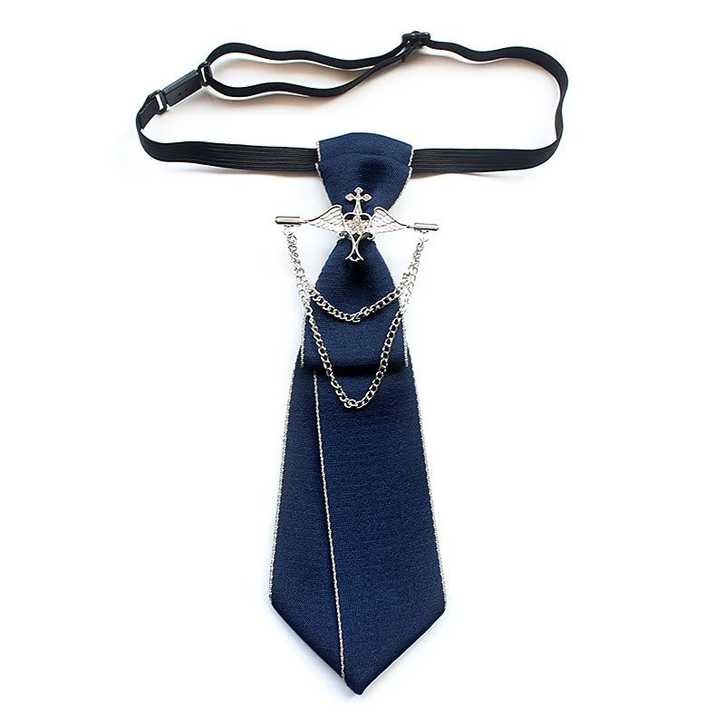 Angel – Vorgebundene Unisex-Krawatte mit verstellbarem Band - Blau - image 5