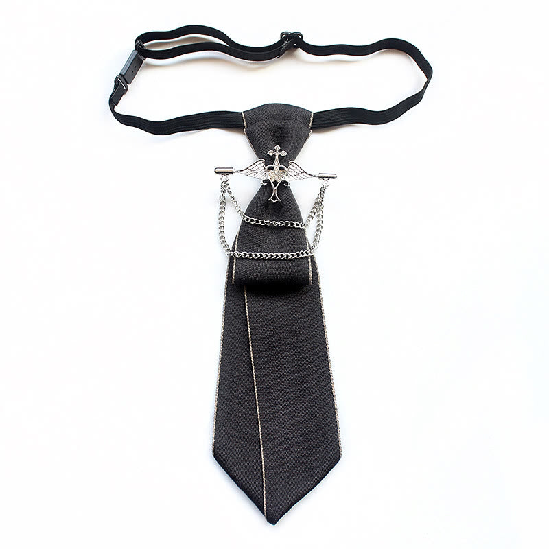 Angel – Vorgebundene Unisex-Krawatte mit verstellbarem Band - Grau - image 6