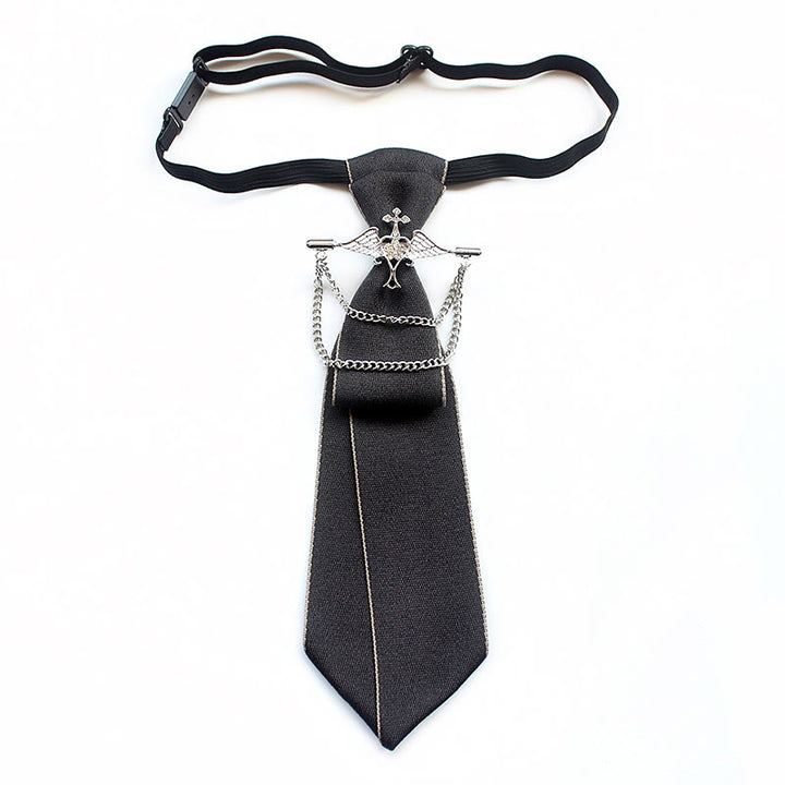 Angel – Vorgebundene Unisex-Krawatte mit verstellbarem Band - Grau - image 6
